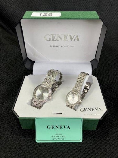 Geneva Classic Collection His & Hers Quartz Watch Pairing
