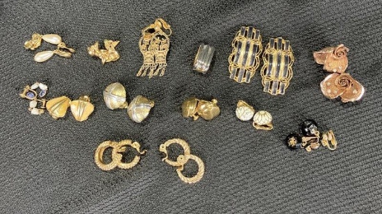 Vintage Earring Assortment Featuring Monet and Napier