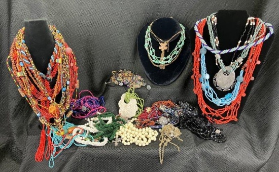Vibrantly Colored Beaded Mixed Jewelry Selection