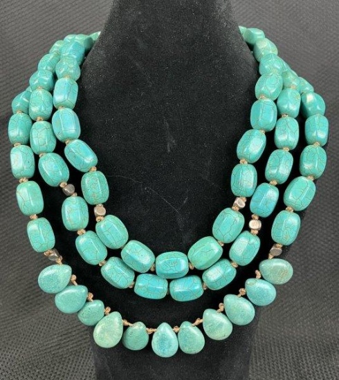 Turquoise Stone Statement Necklace