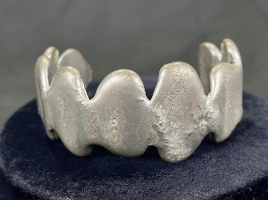 Theo Cast Pewter Fine Art Cuff Bracelet