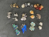 Vintage Earring Assortment Featuring Swarovski and Coro