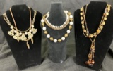 Gold Tone Necklace Jewelry Grouping