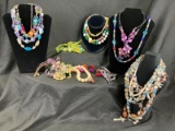 Mixed Costume Jewelry Necklace Selection