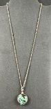 Sterling Silver and Butterfly Wing Pendant Necklace