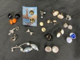 Vintage Earring Assortment Featuring Swarovski and Venetian Art Glass