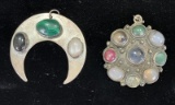 Pair of Natural Stone Pendants