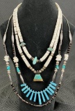 Group of Three Turquoise Necklaces