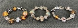 Murano Style Blown Glass Bracelet Collection