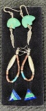 Native American Crafted Earring Grouping