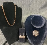 Mixed Metal Copper Jewelry Grouping
