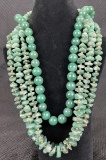 Grouping of Jade Bead Necklaces