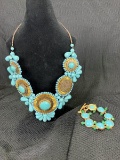 Southwestern Style Costume Necklace and Bracelet