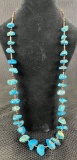 Natural Turquoise Beaded Necklace