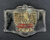 Gold Wing Mixed Metal Eagle Motif Belt Buckle