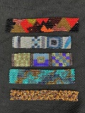 Five Handcrafted Vibrant Color Beaded Bracelets