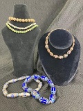 Cloisonne Bead Grouping with Gold Detailing