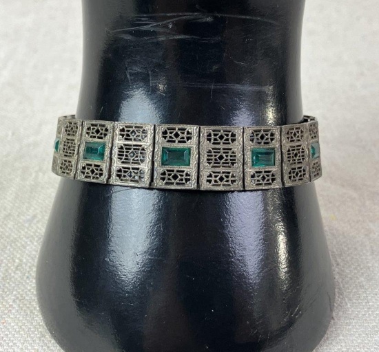 Simmons Sterling Silver Art Deco Bracelet