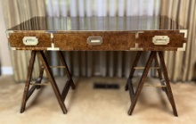 Mid-Century Modern-Style Campaign Desk