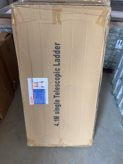 13 step single telescopic ladder