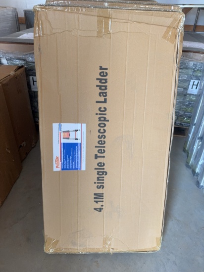 13 step single telescopic ladder