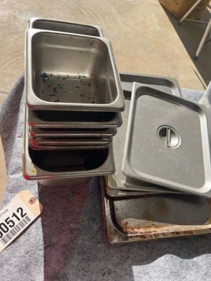 6 MULTI SIZE CONTAINERS STAINLESS STEEL