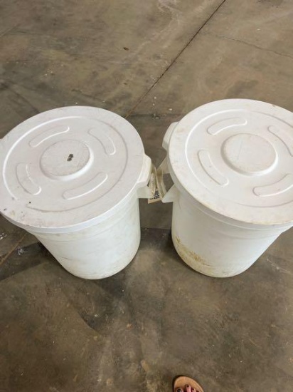 2 PLASTIC STORAGE BINS