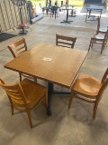 WOOD TABLE WITH 4 CHAIRS