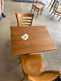 SMALL WOOD TABLE WITH 2 CHAIRS
