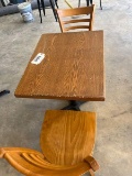 SMALL WOOD TABLE WITH 2 CHAIRS