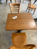SMALL WOOD TABLE WITH 2 CHAIRS