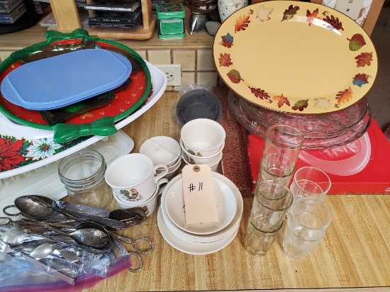 Cups, Platters, Glasses, Flatware