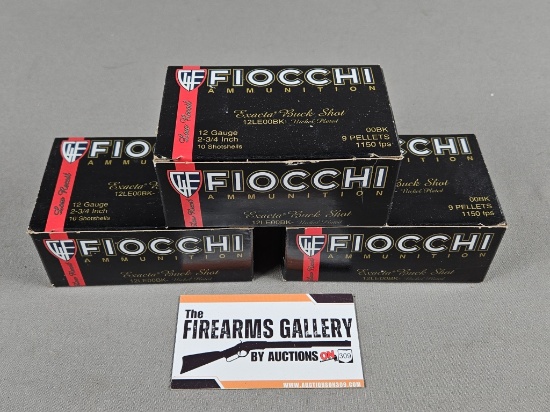 3 - 10rd Boxes Fiocchi 12GA Exacta Buck Shot Ammo