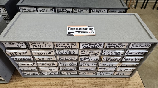 Organizer w/Vintage Foreign Shotgun Ammo