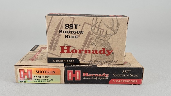 3 - 5rd Hornady SST 12GA 300gr Shotgun Slugs