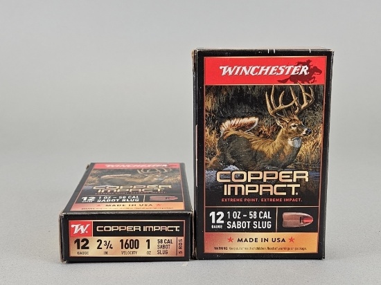 2 - 5rd Winchester 12GA Copper Impact Slugs