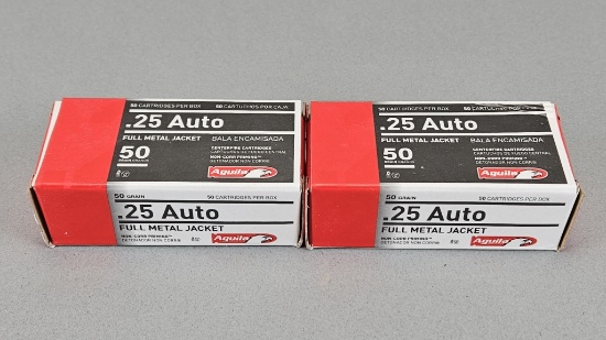 2 - 50rd Aguila .25 Auto 50gr FMJ Ammunition