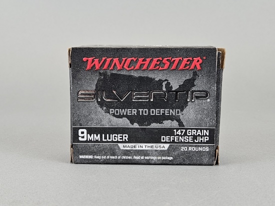 20rd Winchester 9mm Luger Silvertip Defense JHP