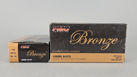 2-50rd PMC Bronze 10mm Auto FMJ-TC Ammo