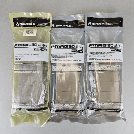 MAGPUL PMAG30 (1) Gen M2 & (2) Gen M3 Magazines