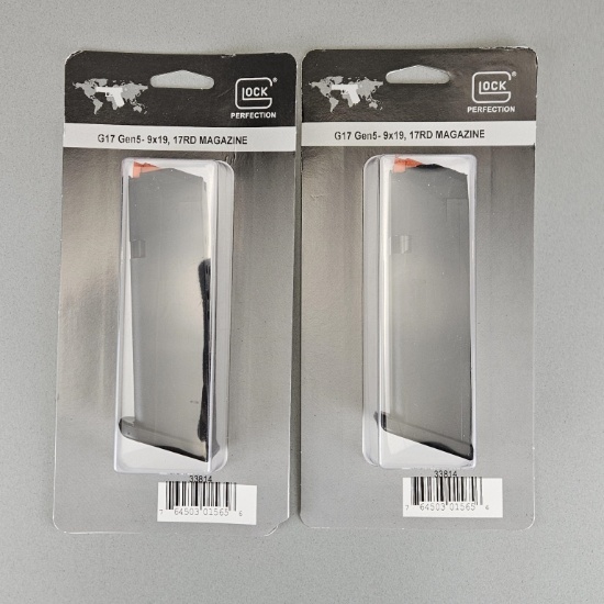 2 - Glock G17 Gen5 9x19 17rd Magazines
