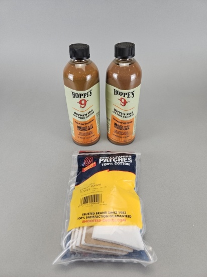 Hoppe's No 9 Gun Bore Cleaner & Cotton Patches