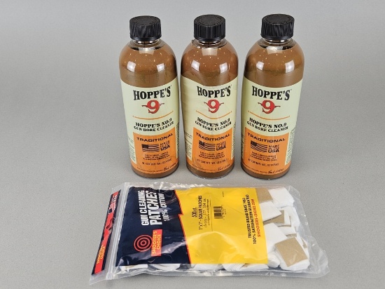 Hoppe's No 9 Gun Bore Cleaner & Cotton Patches