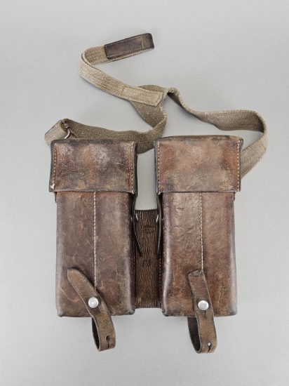 Leather Pouch w/Firearm Magazines
