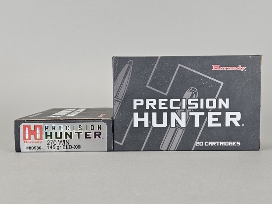 2-20rd Hornady Precision Hunter 270 WIN Ammo