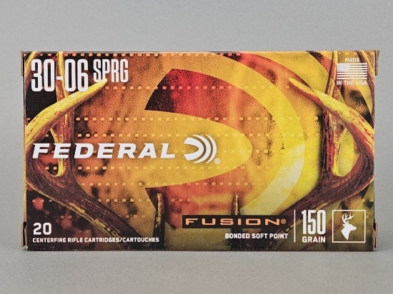 20rd Federal Fusion 30-06 SPRG BSP Ammo