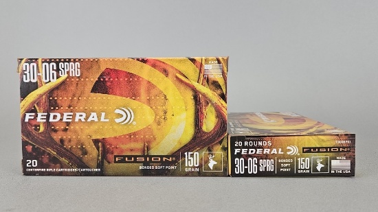 2-20rd Federal Fusion 30-06 SPRG BSP Ammo