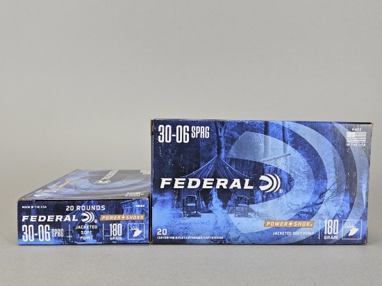 2-20rd Federal Power Shok 30-06 SPRG JSP Ammo