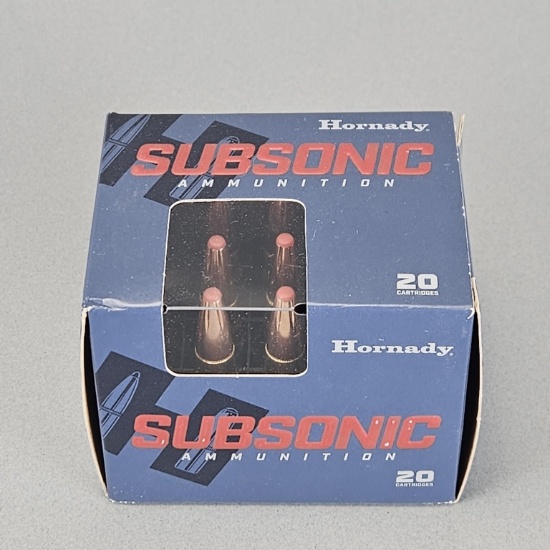 20rd Hornady Subsonic 7.62x39 Ammo