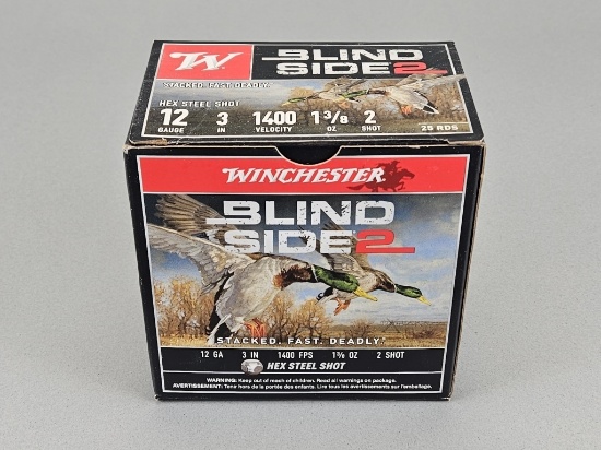 25rd Winchester Blind Side2 12GA Hex Steel Shot